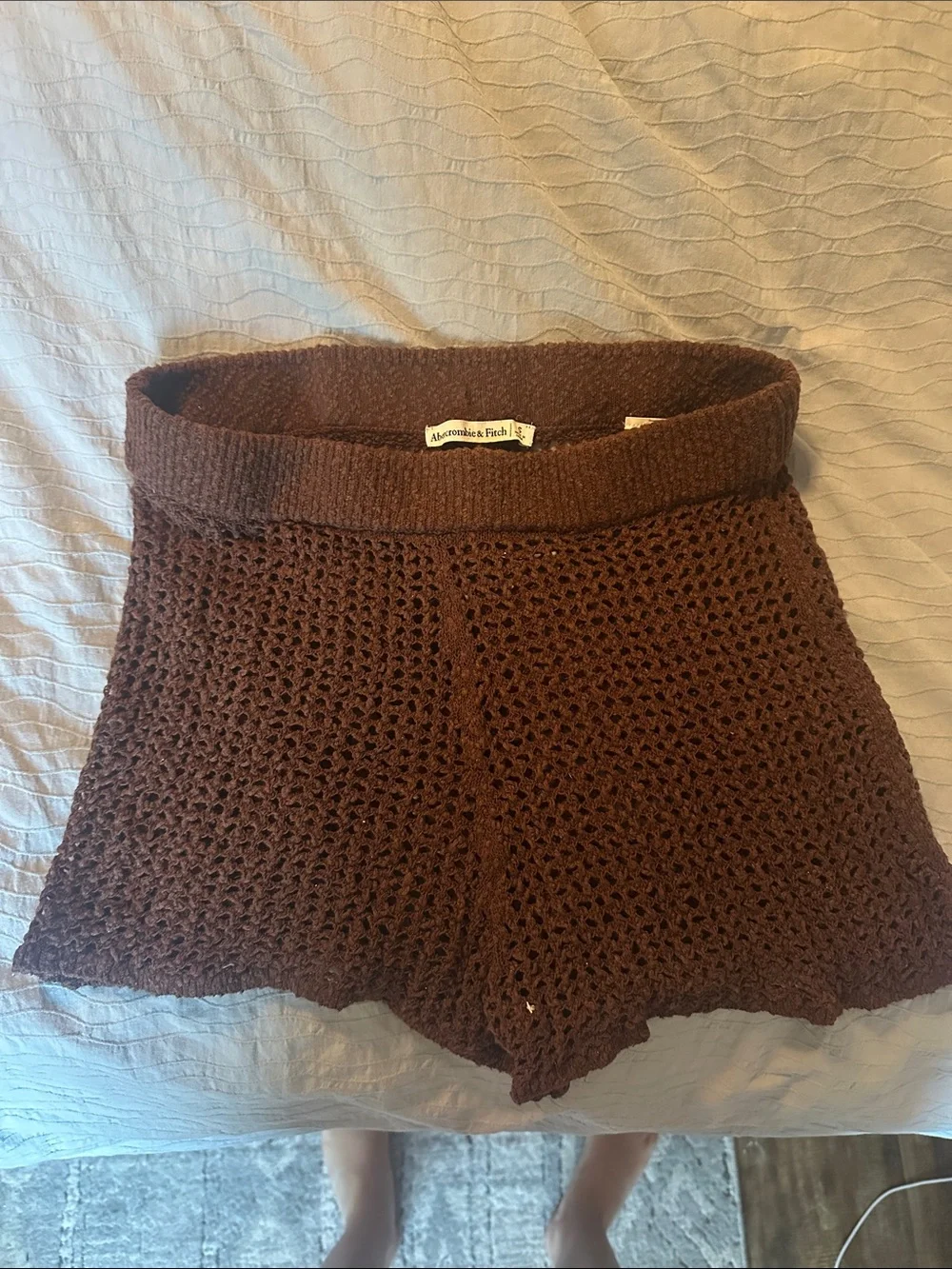 Abercrombie & Fitch Chocolate Brown Crochet Shorts